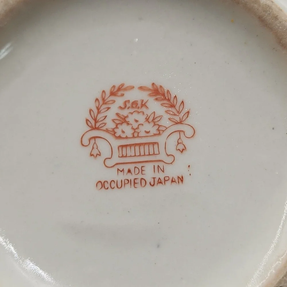 Occupied Japan Cherry Blossom Teapot SGK Art Deco Hand Painted Beautiful